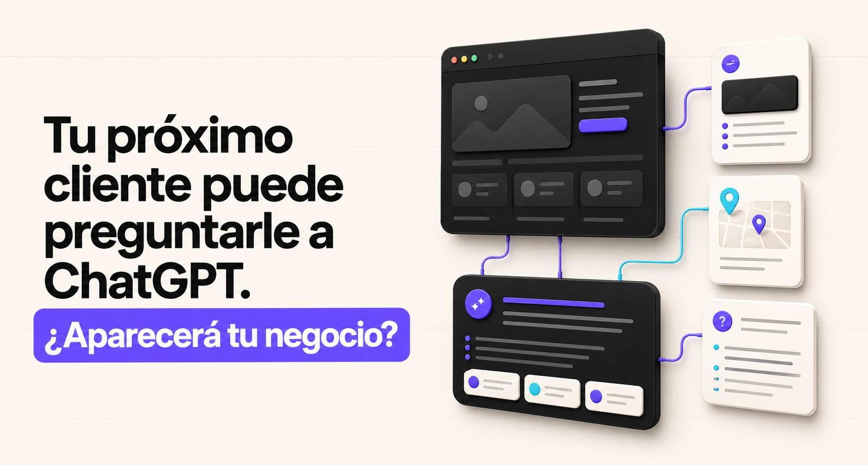 Representación editorial de un website organizado como fuente para respuestas de ChatGPT y Google AI